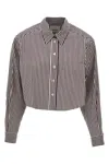 Isabel Marant Maroon Fleora Cropped Shirt In Multicolor