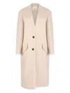 Isabel Marant Button-fastening Flap-pockets Single-breasted Coat In Pink