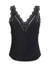 Isabel Marant Fradela Guipure Lace-trimmed Poplin Tank In Black