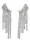 Isabel Marant Fringe Strass Earrings In Metallic