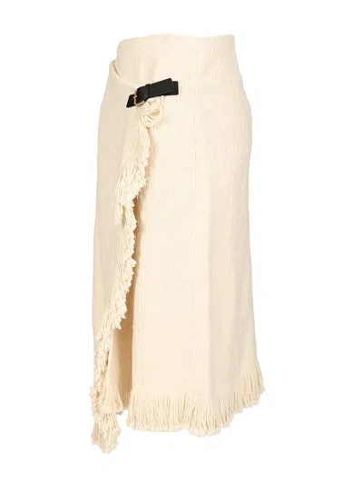 Isabel Marant Women "galla" Wrap Skirt In Neutral