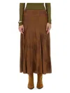 Isabel Marant "genevi" Skirt In Brown
