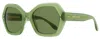 Isabel Marant Women's Geometric Sunglasses Im0107gs 1edqt Green 53mm In Multi