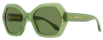Isabel Marant Women's Geometric Sunglasses Im0107gs 1edqt Green 53mm In Multi
