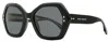 Isabel Marant Women's Geometric Sunglasses Im0107gs 807ir Black 53mm In Multi