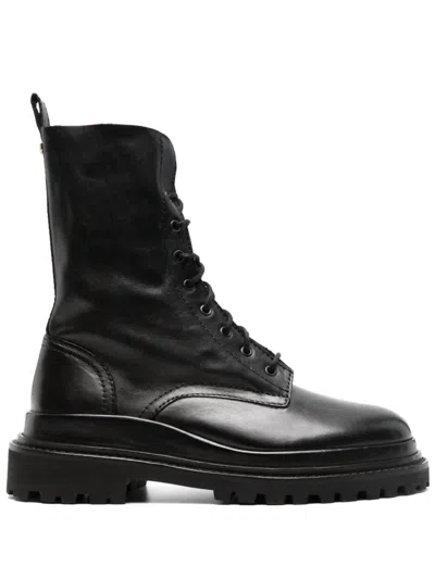 Isabel Marant Women's Ghiso Lace-up Leather Boots In Black In 01bk Black