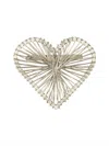 Isabel Marant Heart Shaped Wire Design Brooch In Metallic