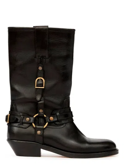 ISABEL MARANT WOMEN'S HEIKO BOOTS WITH STRAPS