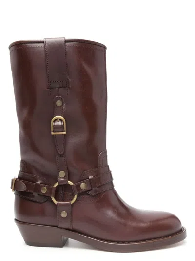 ISABEL MARANT WOMEN'S HEIKO LEATHER BOOTS