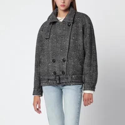 Isabel Marant Women's Herringbone Wool Jacket In Gray