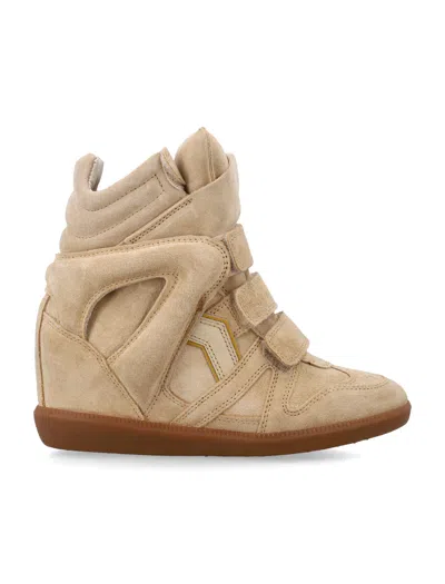 Isabel Marant Women's High-top Wedge Sneaker In Beige/golden Yellow