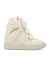 Isabel Marant High-top Suede Rubber Sole Sneakers In White