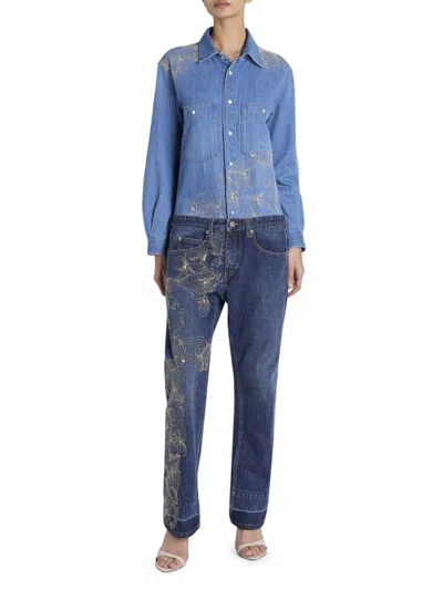 ISABEL MARANT WOMEN'S IMANE PIECED DENIM JUMPSUIT
