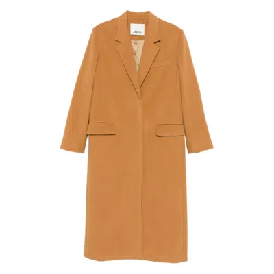ISABEL MARANT ISABEL MARANT BROWN COATS - SINGLE BREASTED COATS WOMEN