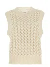 Isabel Marant Faye Zigzag Open Knit Sleeveless Sweater