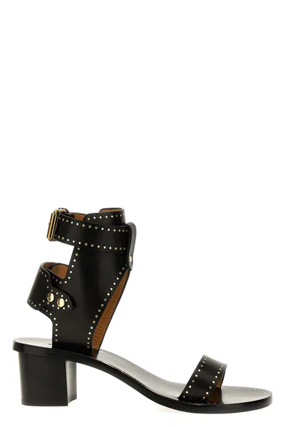 Isabel Marant Jaeryn Studded Leather Sandals In Black
