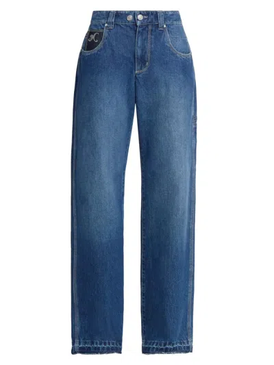 Isabel Marant Women's Jeyda Cotton Wide-leg Jeans In Blue