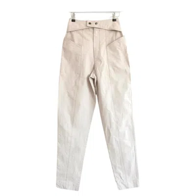Pre-owned Isabel Marant Women's Jodhpur Style Beige Cotton Trousers, Size Fr34 In Brown