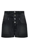 Isabel Marant 'denim Shorts' With Pockets And Button Accents In Black