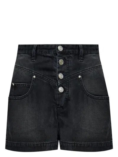ISABEL MARANT WOMEN'S JOVANY HIGH RISE DENIM SHORTS