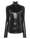 Isabel Marant Joyela Shiny High-neck Top