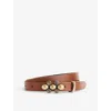 Isabel Marant Valdez Leather Belt In Khaki