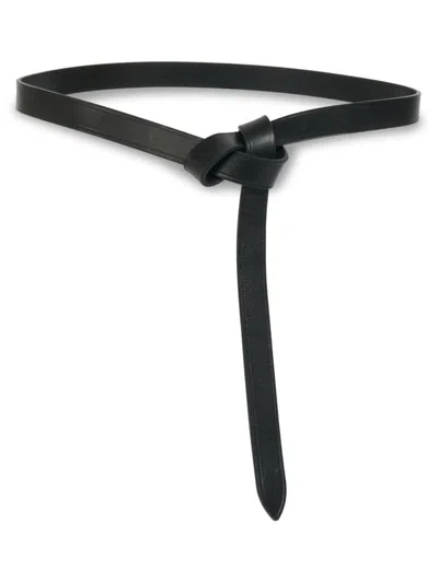 Isabel Marant Women's Kirka Leather Wrap Belt In Black