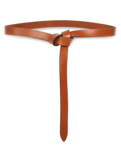 Isabel Marant Women's Kirka Leather Wrap Belt In Natural