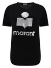 Isabel Marant Cotton T-shirt With Frontal Logo In Black