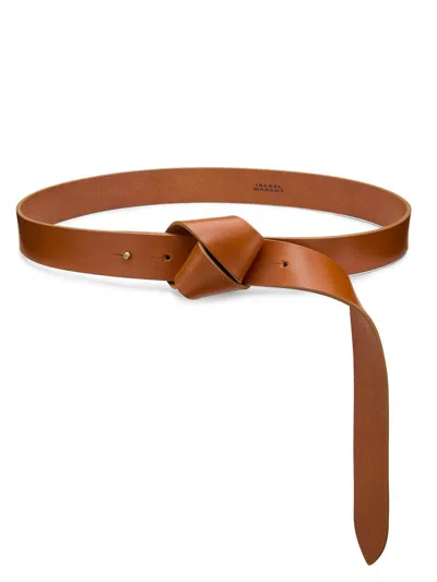 Isabel Marant Women's Lassio Leather Belt In Brown