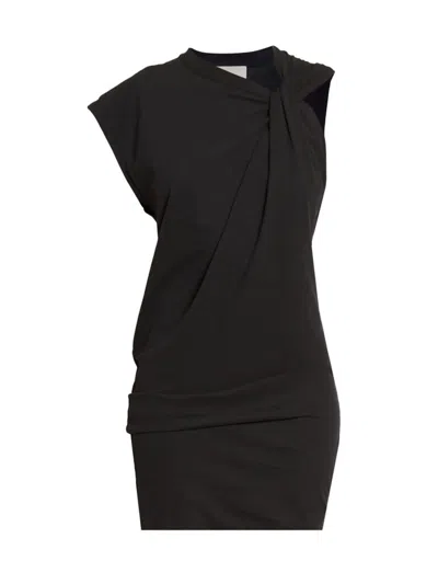 Isabel Marant Women's Leany Asymmetric Cotton Jersey Minidress In Black