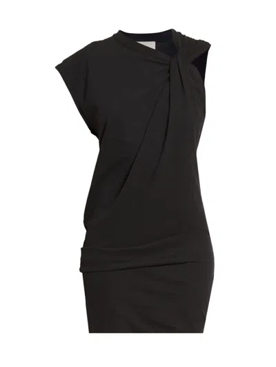 Isabel Marant Leany Asymmetric T-shirt Dress In Black