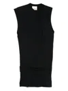 Isabel Marant Sm Leany Black Tied Neck Dress In Black