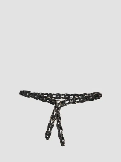 Isabel Marant Women's Leather & Chain-link Belt In Black
