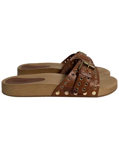 Isabel Marant Women's Leather Jaso Embellished Slide, Size It | 39 (authentic  Pre-loved)