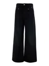 Isabel Marant Lemony Black Five-pocket Jeans With Logo Patch In Cotton Denim Woman In Black