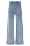 Isabel Marant High-waisted Wide Leg Jeans In Fluid Cotton Denim In Blue
