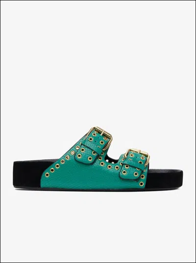 Isabel Marant Women's Lennyo Sandal In Emerald In Green
