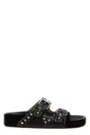 Isabel Marant Leather Sandals With All-over Stud Detail In Black