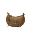 Isabel Marant Oskan Moon Shoulder Bag In Khaki Leather In Brown