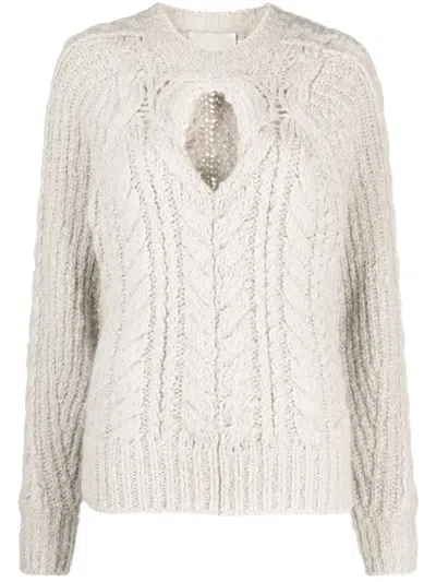 Isabel Marant Women's Light Grey Knit Sweater For Fw23 In Gray