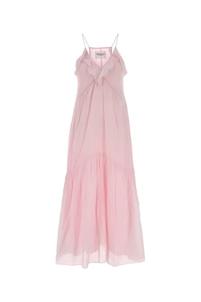 Isabel Marant Light Pink V-neck Maxi Dress