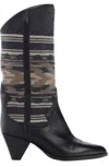 Isabel Marant Women's Lijita Western Boot In Faded Black In Black