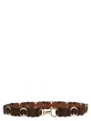 Isabel Marant Lota Disc Leather Belt In Brown