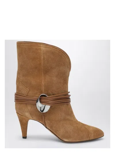 Isabel Marant Women's Low Cognac-coloured Suede Boot