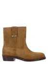 Isabel Marant Biscuit Suede Lylie Ankle Boots In Sepia