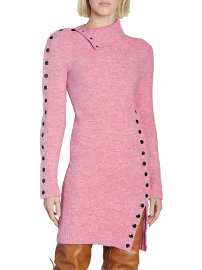 Isabel Marant Women's Marina Snap Sweater Minidress In Pink