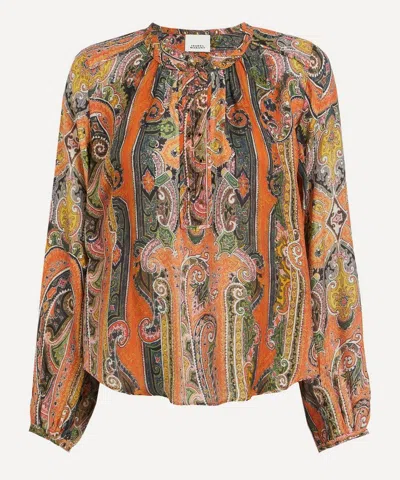 Isabel Marant Silk Paisley Print May Blouse