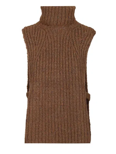 Isabel Marant Women "meggy" Sleeveless  Sweater In Brown