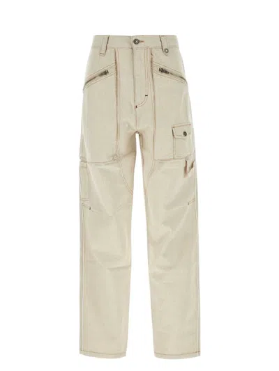 ISABEL MARANT WOMEN'S MELANGE SAND COTTON BLEND PACIANE PANT